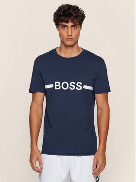 Boss Tričko Rn 50437367 Tmavomodrá Slim Fit