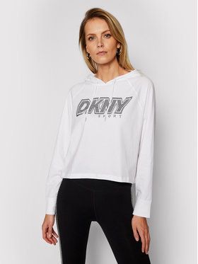 DKNY Sport Mikina DP0T7476 Biela Cropped Fit