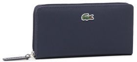 Lacoste Veľká dámska peňaženka L Zip Wallet NF2900PO Tmavomodrá