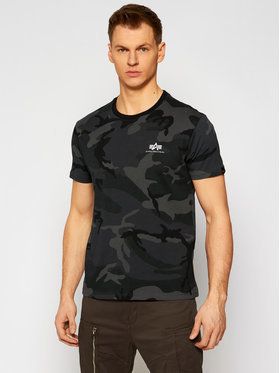 Alpha Industries Tričko Basic T Small Logo Camo 188505C Sivá Regular Fit