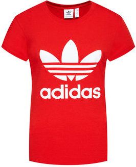 adidas Tričko adicolor Classics Trefoil GN2902 Červená Regular Fit