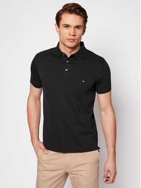 Tommy Hilfiger Polokošeľa 1985 MW0MW17771 Čierna Slim Fit