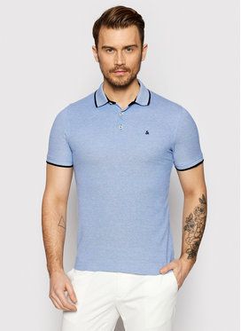 Jack&Jones Polokošeľa Paulos 12136668 Modrá Slim Fit