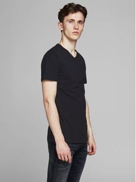 Jack&Jones 2-dielna súprava tričiek Basic 12133914 Čierna Slim Fit