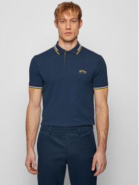 Boss Polokošeľa Paul Curved 50412675 Tmavomodrá Slim Fit