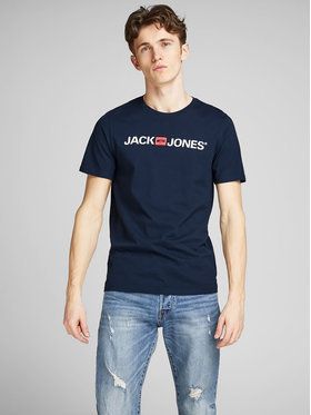 Jack&Jones Tričko Corp Logo 12137126 Tmavomodrá Slim Fit