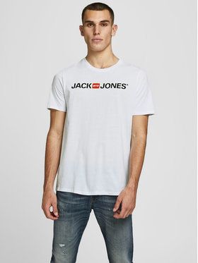 Jack&Jones Tričko Corp Logo 12137126 Biela Slim Fit