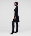 Šaty Karl Lagerfeld Contrast Stitch Knit Dress galéria