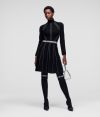 Šaty Karl Lagerfeld Contrast Stitch Knit Dress galéria
