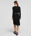 Šaty Karl Lagerfeld Logo Tape Wrap Knit Dress galéria