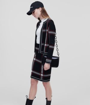 Sveter Karl Lagerfeld Classic Check Cardigan galéria