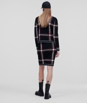 Sveter Karl Lagerfeld Classic Check Cardigan galéria