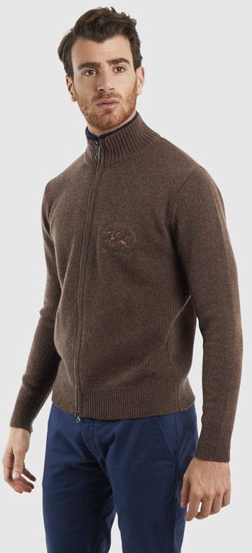 Sveter La Martina Man Tricot Full Zip Lamb Gg5