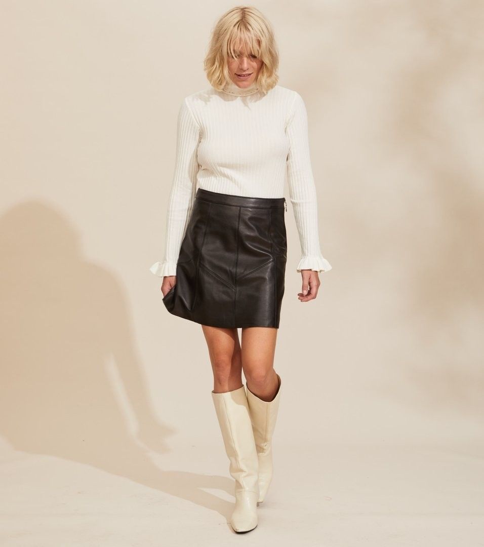 Sukňa Odd Molly Victoria Leather Skirt