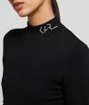 Sveter Karl Lagerfeld Logo Mock Neck Sweater galéria