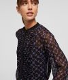 Blúzka Karl Lagerfeld Karl Tetris Print Silk Blouse galéria