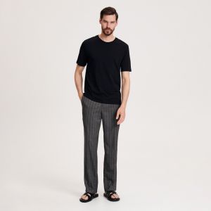 Reserved - Oblekové nohavice z recyklovaného polyesteru s prímesou viskózy - Šedá