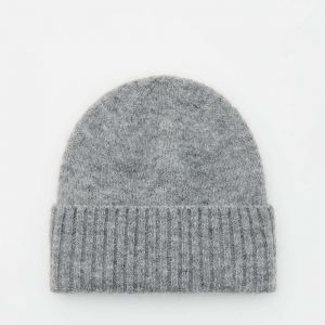 Reserved - Čiapka beanie s prímesou vlny - Šedá