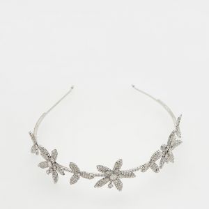 Reserved - Headband with rhinestone detailing - Strieborná