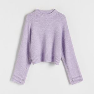 Reserved - Oversize sveter - Purpurová
