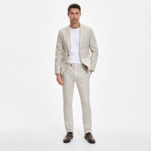 Reserved - Chino nohavice slim fit - Béžová