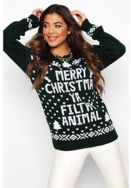 Vianočné sveter so sloganom