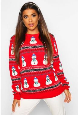 Vianočné sveter so snehuliakom
