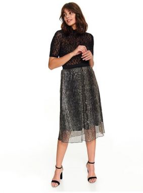 Midi sukňa s abstraktným vzorom galéria