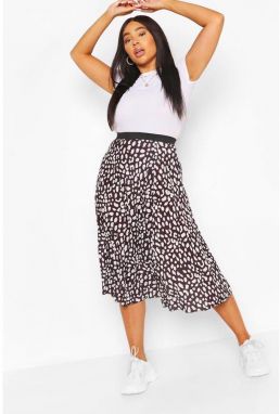 Midi sukne s leopard