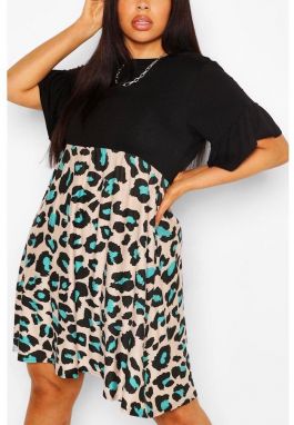 Leopardie naberané šaty