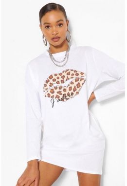 Tričkové šaty s leopard vzorom