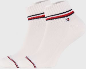 2 PACK bielych členkových ponožiek Tommy Hilfiger Iconic