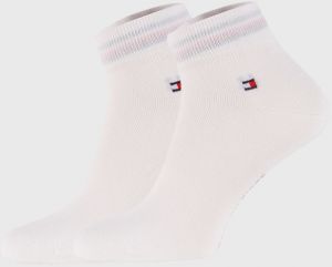 2 PACK bielych ponožiek Tommy Hilfiger Quarter