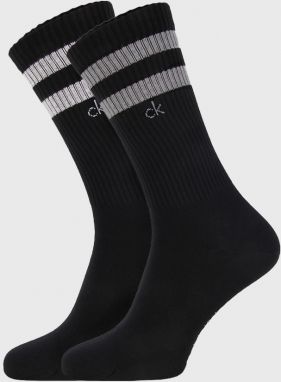 2 PACK čiernych ponožiek Calvin Klein Maurice