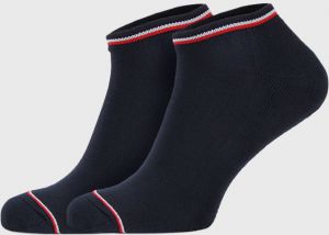 2 PACK modrých ponožiek Tommy Hilfiger Iconic Sneaker