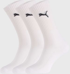 3 PACK bielych ponožiek Puma Sport