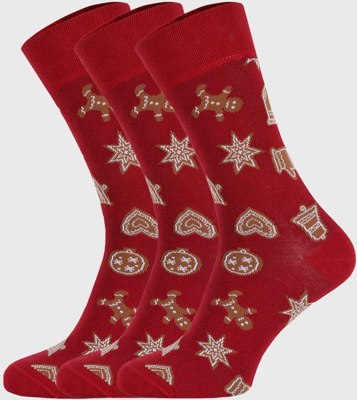 3 PACK vianočných ponožiek Perníčky