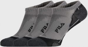 3 PACK sivých ponožiek FILA Invisible