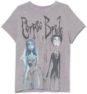 Cropp - Tričko s potlačou Corpse Bride - Svetlošedá