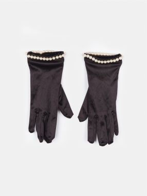 GATE Elegantné večerné rukavice s perličkami