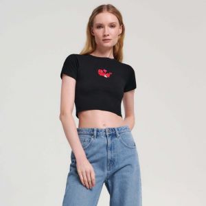 Sinsay - Crop top - Čierna