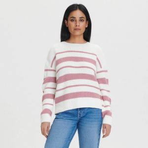 Sinsay - Pásikavý sveter - Ružová