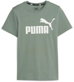 Puma ESS LOGO TEE B Chlapčenské tričko, khaki, veľkosť
