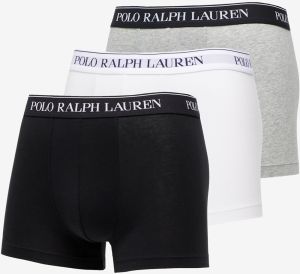 Ralph Lauren Stretch Cotton Classic Trunks Grey/ White/ Black