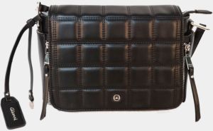 Čierna prešívaná crossbody kabelka Gionni