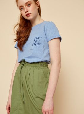 Svetlomodré dámske tričko s potlačou ZOOT Baseline Braulia