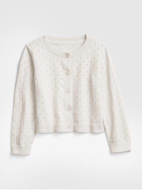 Detský sveter pointelle cardigan Béžová
