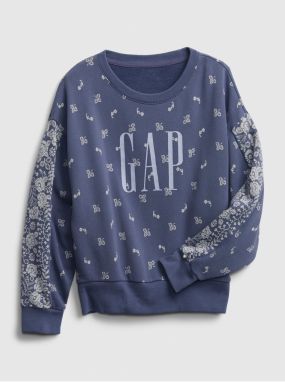 Detská mikina GAP Logo crewneck sweatshirt Modrá