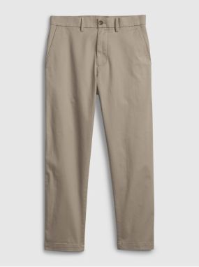 Nohavice modern slim cropped khakis in GapFlex Béžová