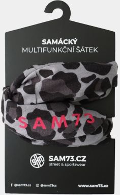 Tmavošedá dámska vzorovaná multifunkčná šatka SAM 73 galéria